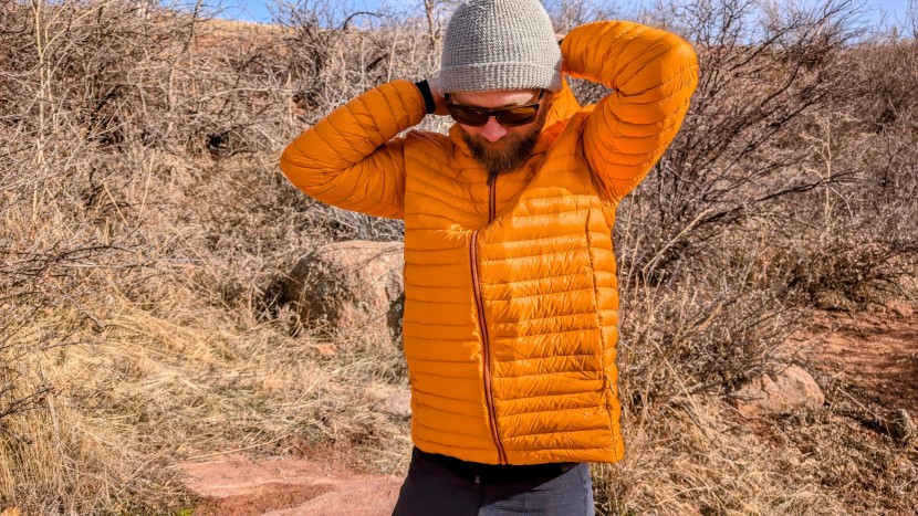stio pinion hooded - testing the pinion on a sunny winter day in colorado's high desert.