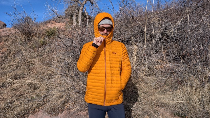 stio pinion hooded - the pinion has a cinch cord that wraps around your head so you can...