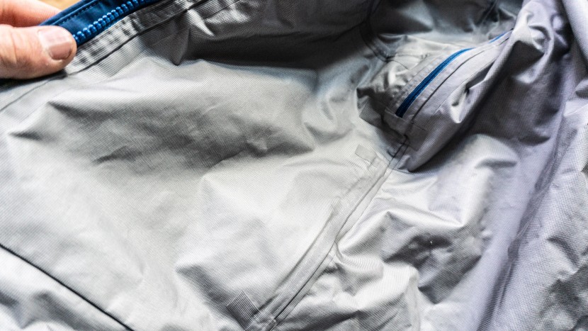 rain jacket - it's likely you'll see a more robust liner fabric on a 3 layer...