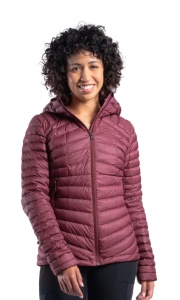 decathlon simond mt100 hooded puffer for women