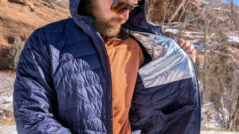 down jacket men - the camel crown puffer only has thermally reflective lining material...