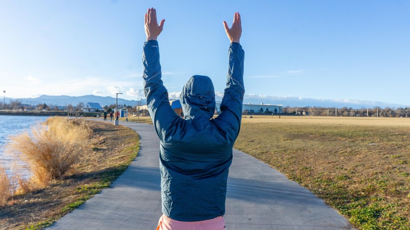 outdoor research helium - the stretchy fabric of the helium boasts an excellent range of motion.