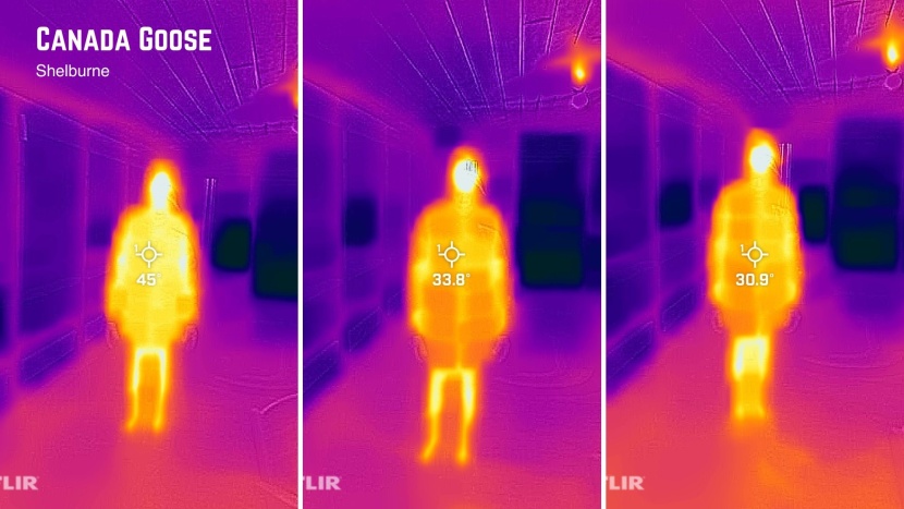 canada goose shelburne - here are thermal images from our 10-minute warmth test. the first...