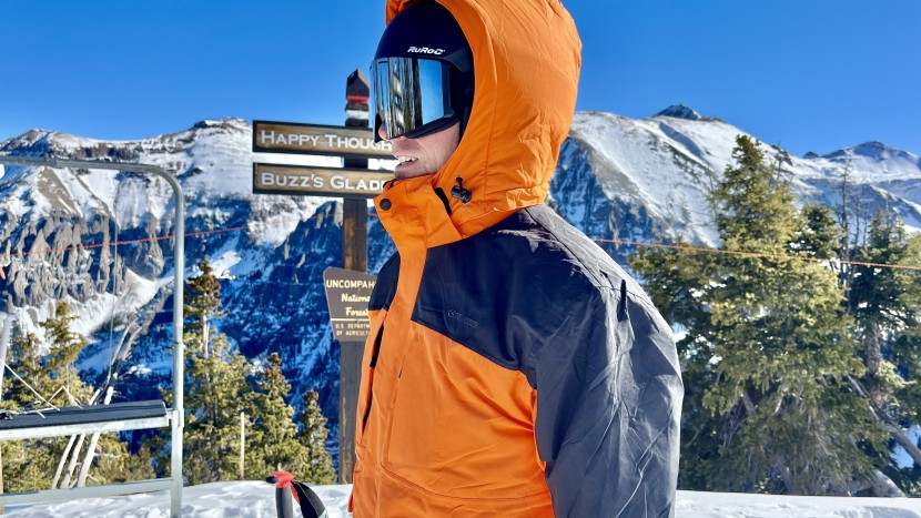 the free soldier ski jacket is warm and protective with gear...