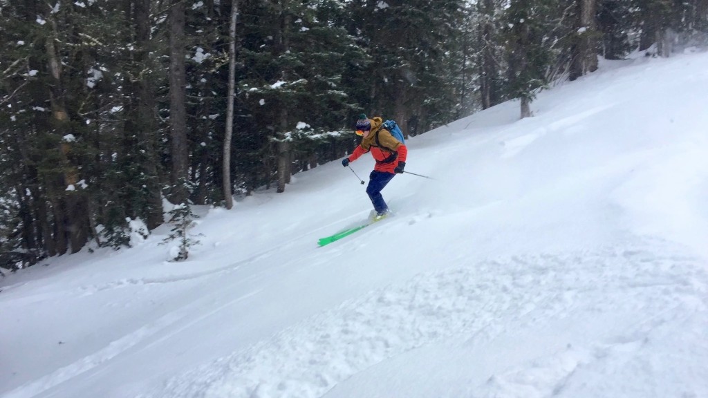 arc'teryx rush - lead tester jeff dobronyi wearing the rush while backcountry skiing...