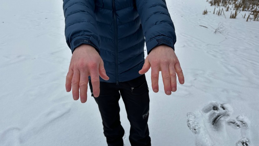 we check the fit and function of the rab nebitron pro in cold winter...