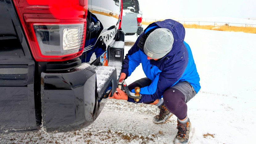 l.l. bean rugged ridge parka - locking in the hitch cotter pin. the rugged ridge has a dense nylon...