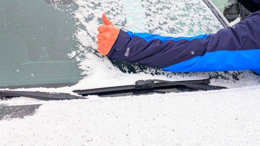 l.l. bean rugged ridge parka - clearing the morning's dusting of snow the old fashioned way. the...