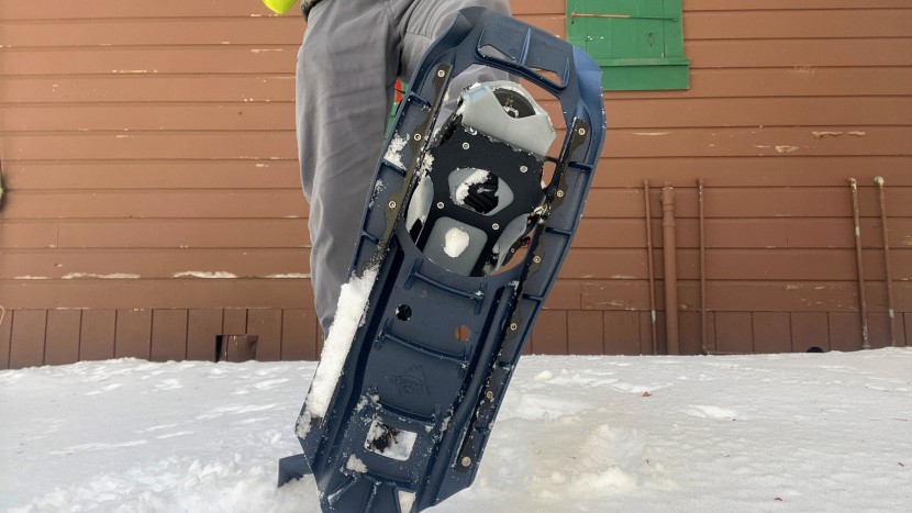 snowshoes - when the going gets steep, lots of metal teeth, traction rails, and...