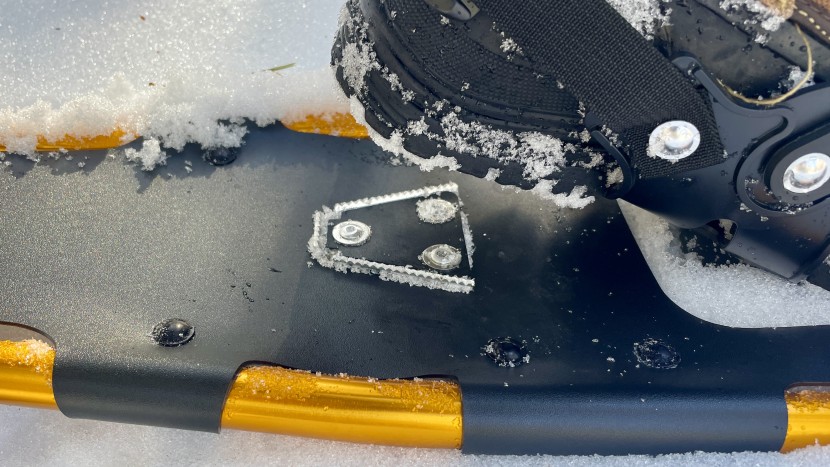 goplus - this heel plate, with its small metal teeth, kept our boots from...