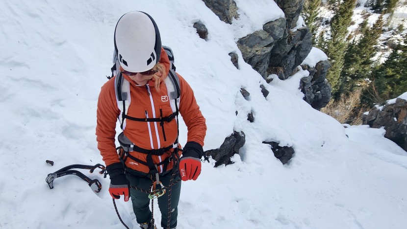 keeping warm while belaying.