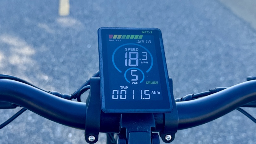 electric bike - the vibrant color display on the lectric one is has useful data at a...