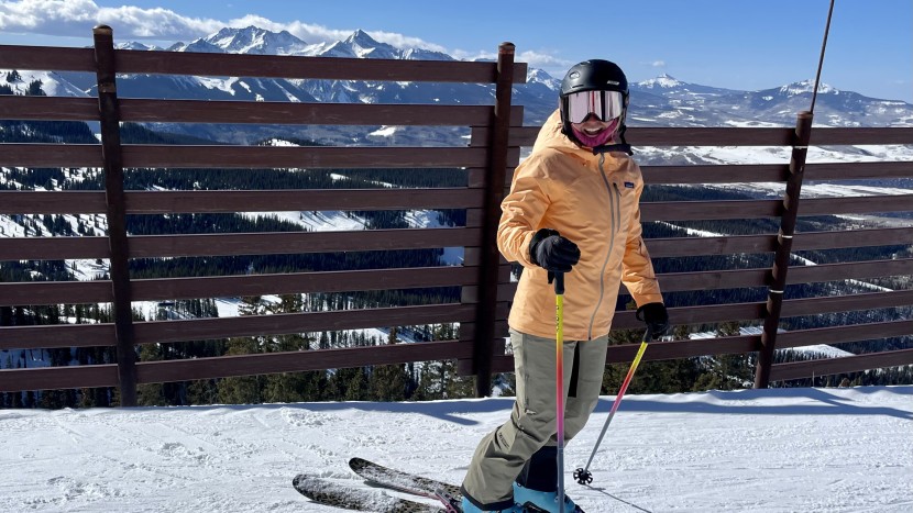 ski jacket - out on a bluebird day in the powder town. testers love this jacket...