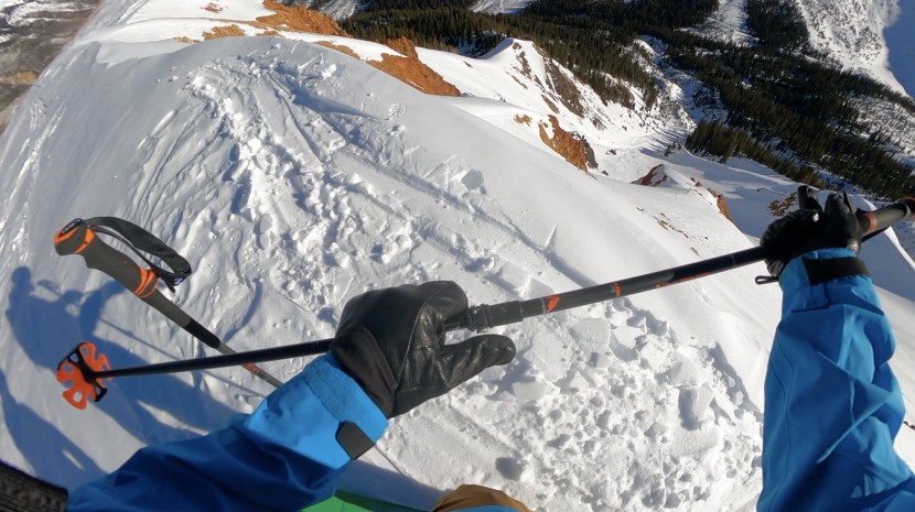 backcountry ski poles - adjusting the leki helicon lite.