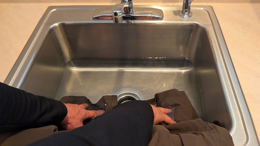 dunking the bottom half of our renegade shorts for three minutes to...