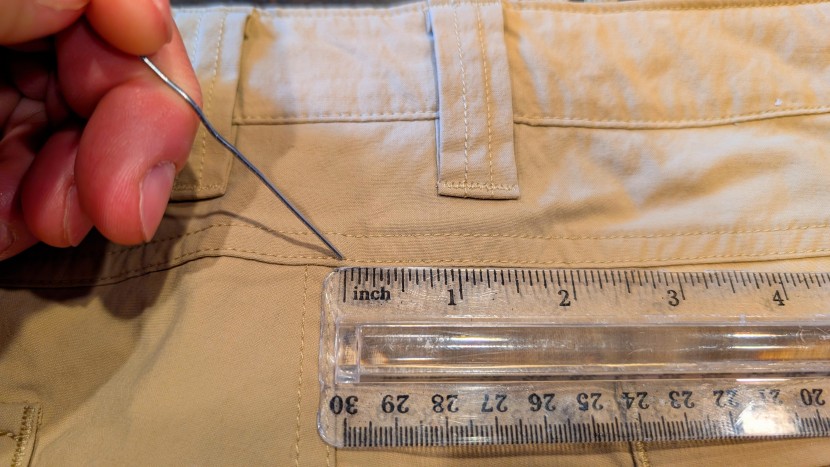 counting stitches per inch.