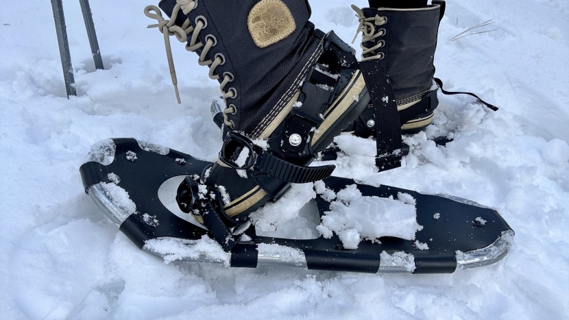 goplus for women - here's a look at the ice buildup on the heel of the metal plate...