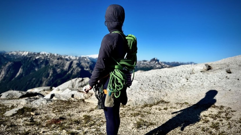 that's our lead tester trish matheny on the summit of trinidad norte...