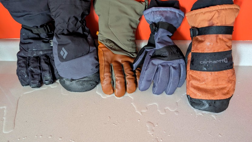 winter gloves - a soggy lineup: the aftermath of our side-by-side waterproof testing.