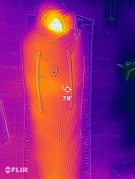 we then lay still inside each bag for 20 minutes, recording the...