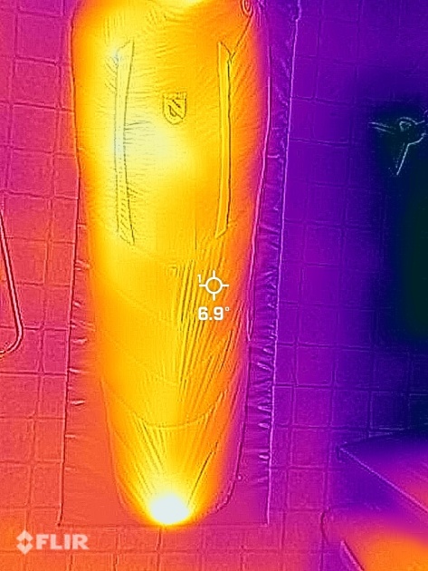 we also took photos with a thermal camera to look out for heat...