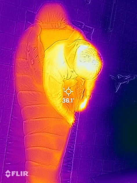 as you can see in the thermal images, the hottest areas in the...