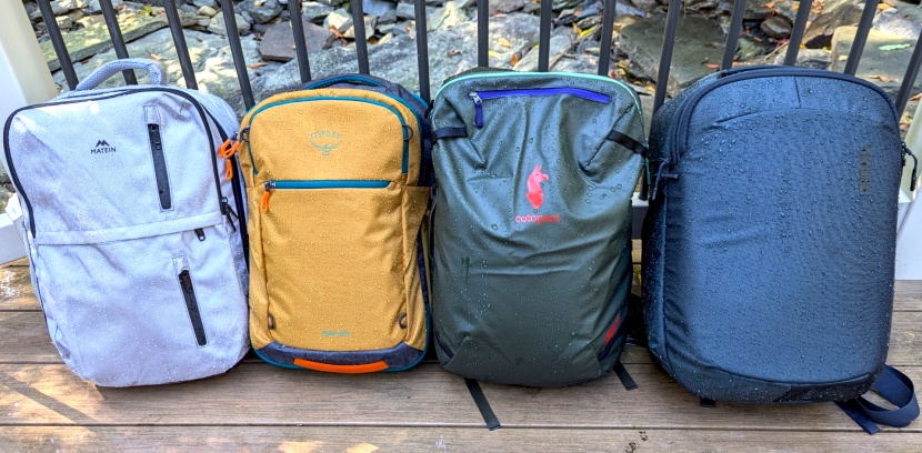 travel bag - water repellency test for our travel backpacks in 2025.