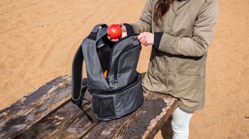 soft cooler - the variety of compartments on the carhartt backpack makes it easy...