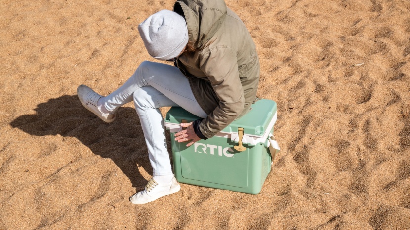 rtic ultra-light 22 - the ultra-light 22 makes a convenient seat in a pinch.