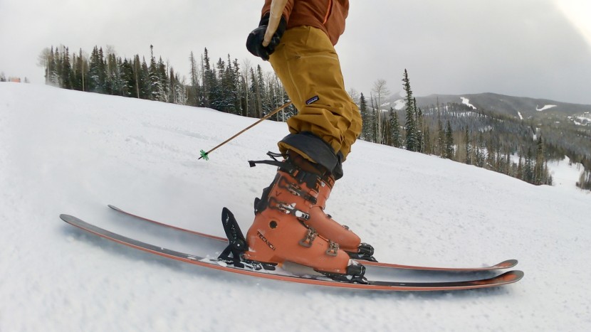 ski boots - icy groomers are great for assessing lateral stiffness and...