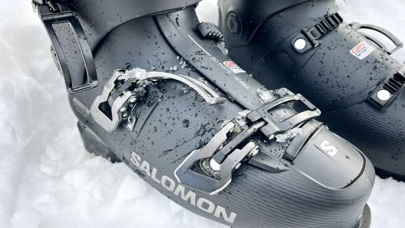 ski boots - micro-adjustable buckles spin to help refine the exact length of the...