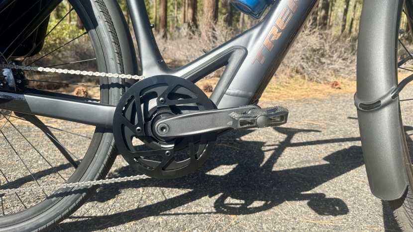 trek fx+7s - all of the magic in this drivetrain happens right here; hidden...