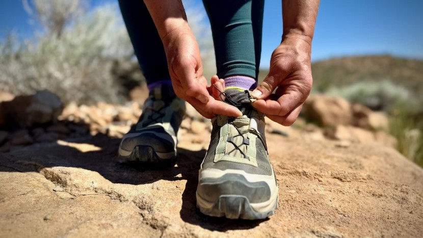 the unique lacing system secures the ankle in place and tucks into...