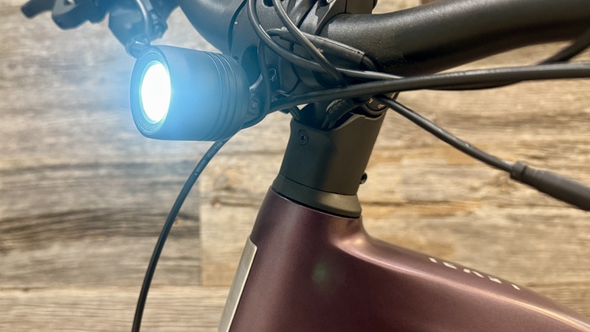 aventon level 3 - the integrated headlight runs off the main battery, and while it...