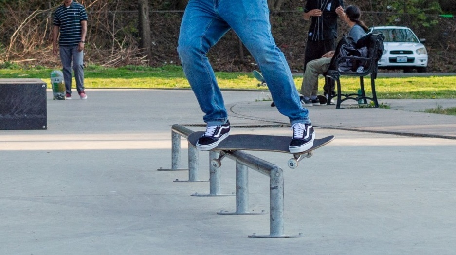 skate shoes - the vans old skool has great boardfeel, which helps jackson keep...