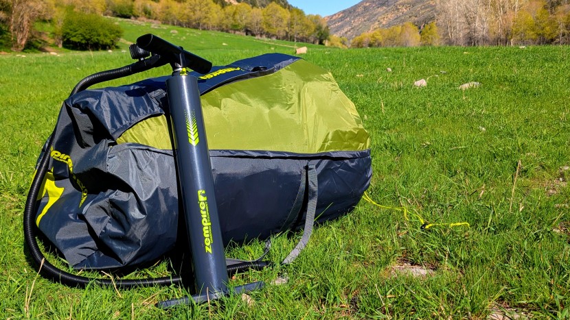 the air pump is decently sized and has the option to pump air on the...