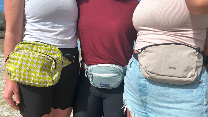 fanny pack - closeups of the baggu, the patagonia and the bellroy! each of these...