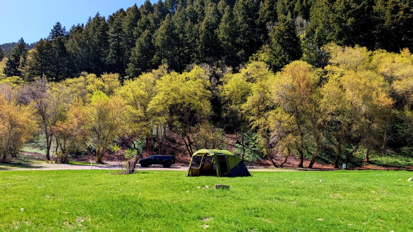 zempire evo tm v2 inflatable air tent - all set up and ready to enjoy the first camping trip of the year.
