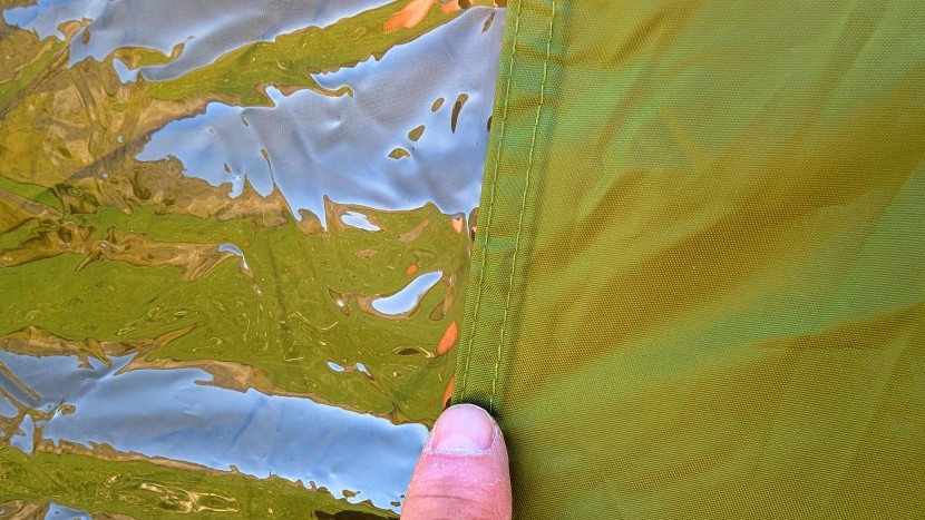 zempire evo tm v2 inflatable air tent - every seam we found was reinforced by double stitching.