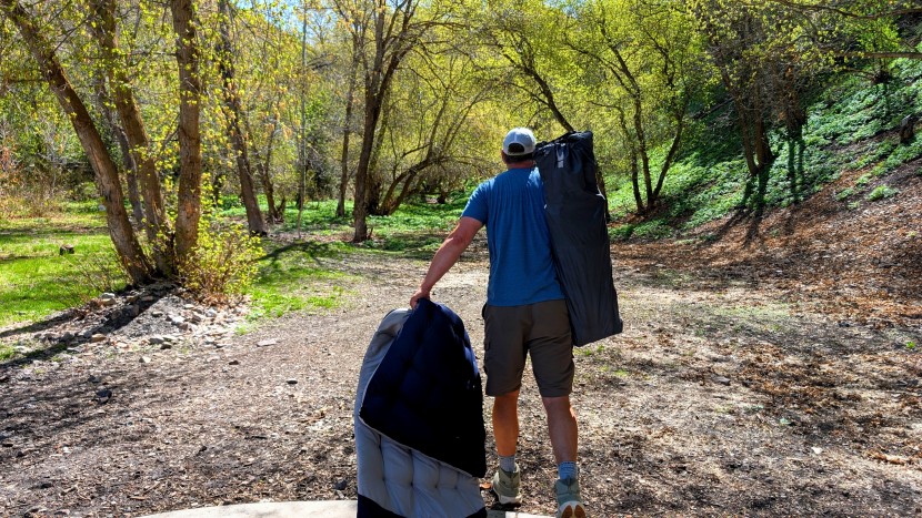 camping cot - packing up and heading home.cots come in a variety of sizes and...