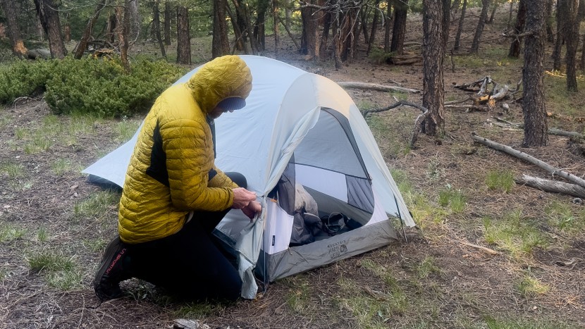 ultralight tent - the front entry door is the signature feature of the mountain...