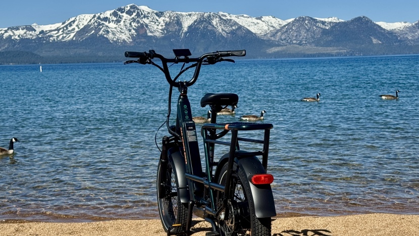 electric bike - the attractive lines on this utilitarian bike are complemented by...