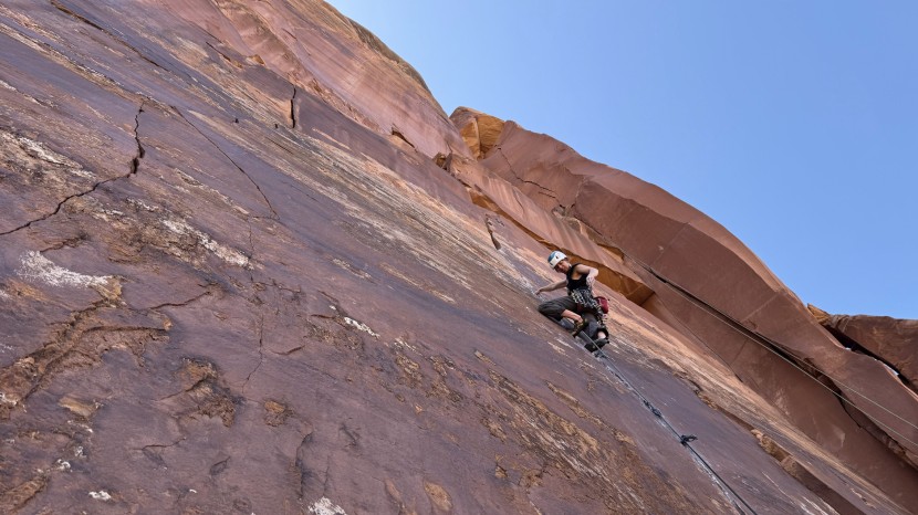 climbing helmet - when the route is long, you'll be happy you're wearing an ultralight...
