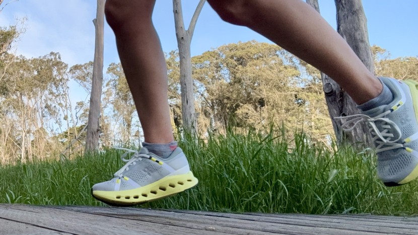 on cloudsurfer 2 for women - the helion foam midsole and cloudtec pods create a firmer, more...