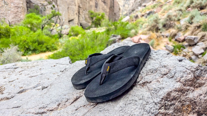 flip flops - footbeds like this will mold to your foot with wear.