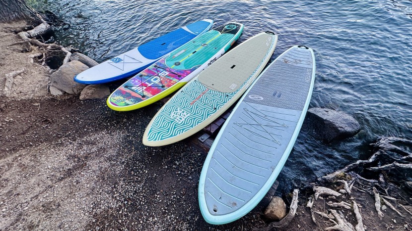 the lineup of rigid sups we tested in 2025