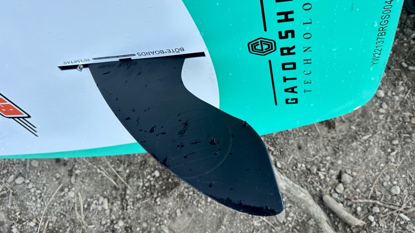 the large 10-inch fin helps make this bigger board easier to navigate.