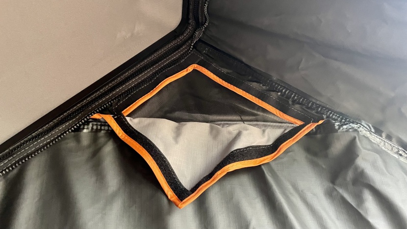 velcro condensation vents allow the tent to breathe throughout the...