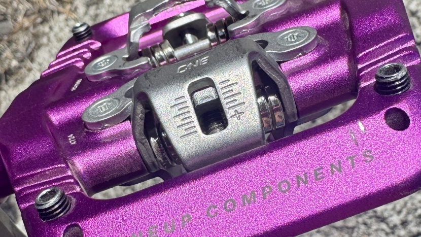 oneup clip pedals - the markings on the binding allow you to equalize tension between...