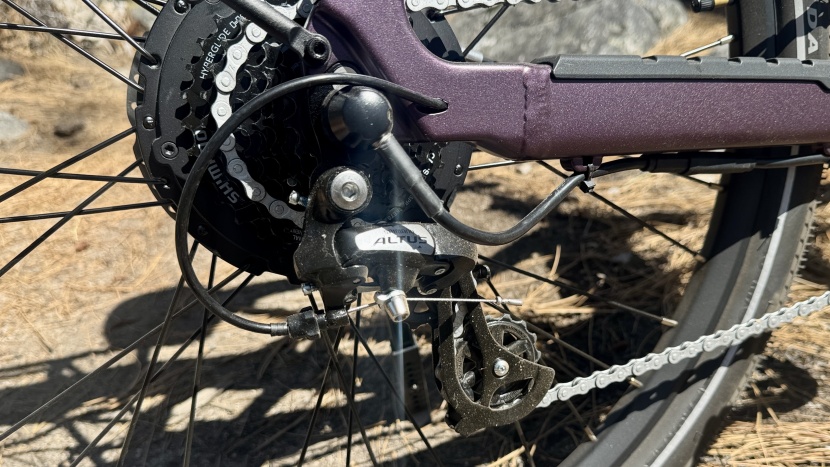a shimano altus derailleur and 8-speed 11-32 cassette give you ample...